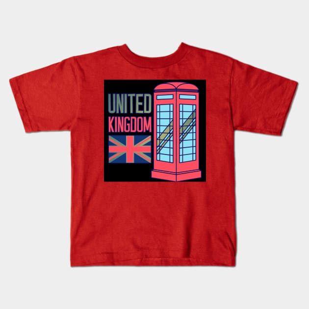 Uk Kids T-Shirt by daengdesign66